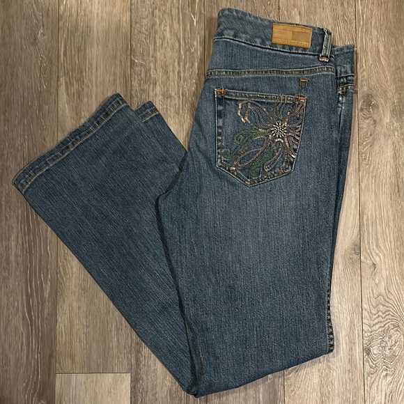 Tommy Hilfiger Denim - TOMMY HILFIGER | Y2K Jeans Womens Embroidered Blue Denim Mid Rise Boot Cut